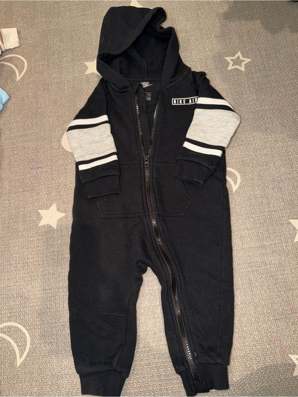 Nike Air Black & Gray Zip Hoodie Jumpsuit